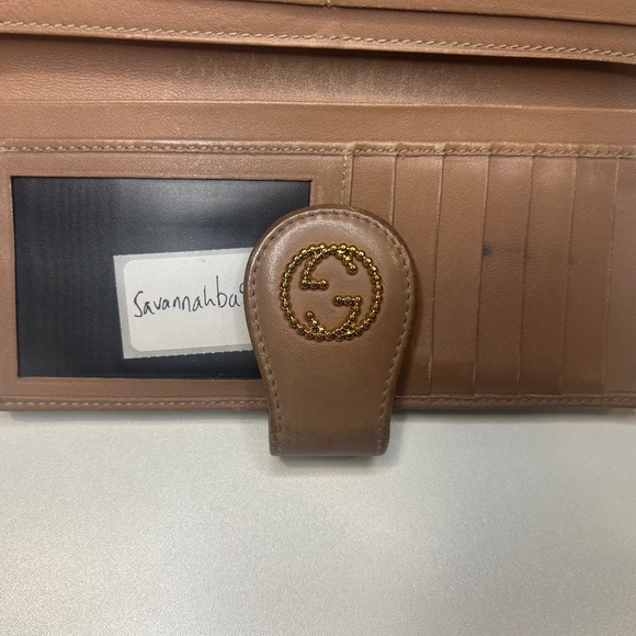 Gucci Women’s Long Wallet – Classic Monogram Canvas with Leather Trim - Picture 3 of 4